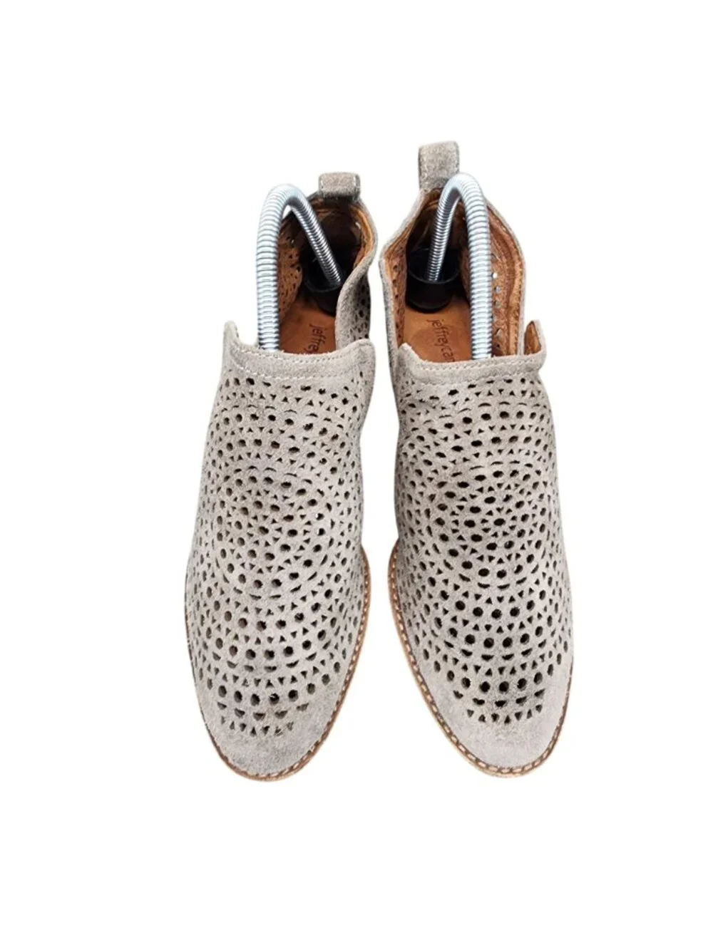 Jeffrey Campbell Shoes Womens Size 7.5 Rosalee Tan Suede Ankle Boots *Read*
